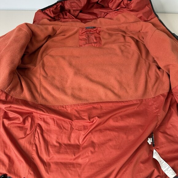 LL Bean Puffer Jacket Medium Gray 650 Down Fill Downtek Hooded Lined - Picture 6 of 14